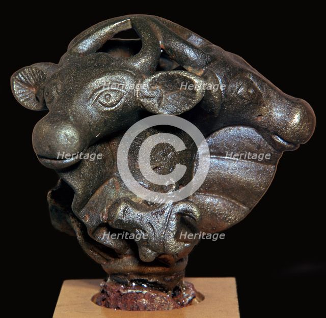 Head of a bronze sceptre. Artist: Unknown