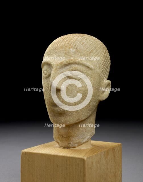 Head of a Cycladic figurine, EC II-III (if original), 2700-2300 BC. Artist: Unknown.