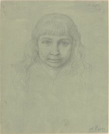 Head of a Child, 1893. Creator: Alphonse Legros