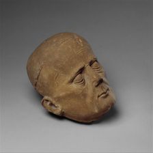 Head of a Cleric from a Tomb Effigy, French, 1450-60. Creator: Unknown