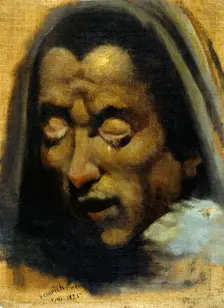 Head of a Damned Soul from Dante's "Inferno," (verso), 1770/78. Creator: Henry Fuseli
