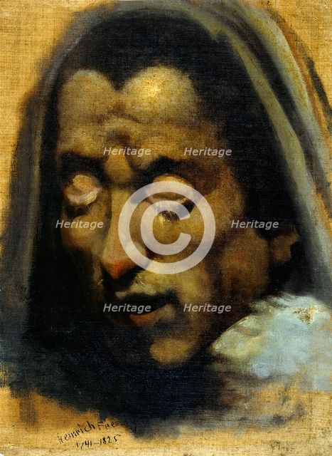Head of a Damned Soul from Dante's "Inferno," (verso), 1770/78. Creator: Henry Fuseli.