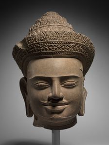 Head of a Deity or a Deified King, mid 900s. Creator: Unknown