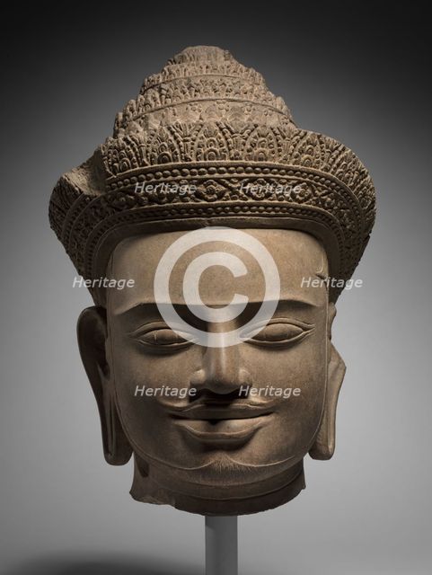 Head of a Deity or a Deified King, mid 900s. Creator: Unknown.
