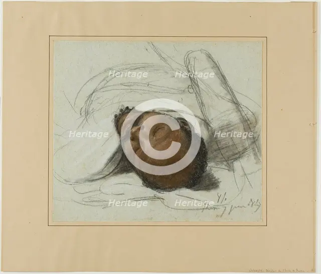 Head of a Fallen Soldier, 1847. Creator: Jean-Victor Schnetz.