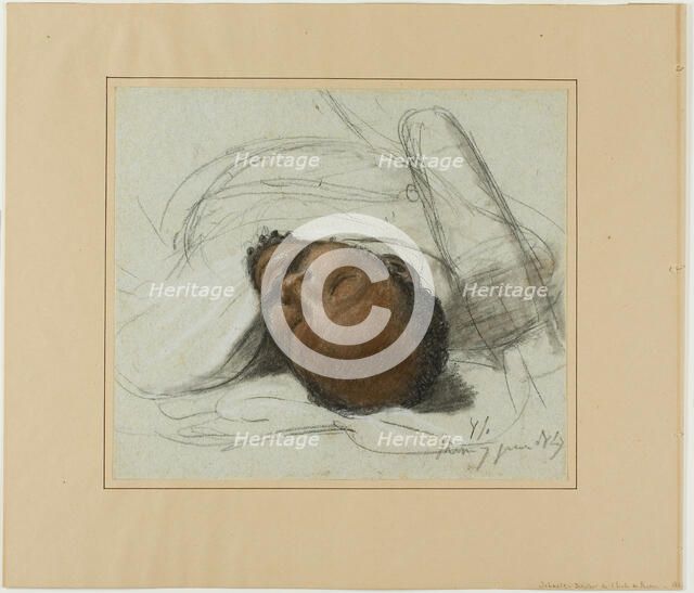 Head of a Fallen Soldier, 1847. Creator: Jean-Victor Schnetz.