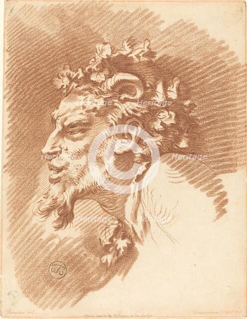 Head of a Faun. Creator: Gilles Demarteau.