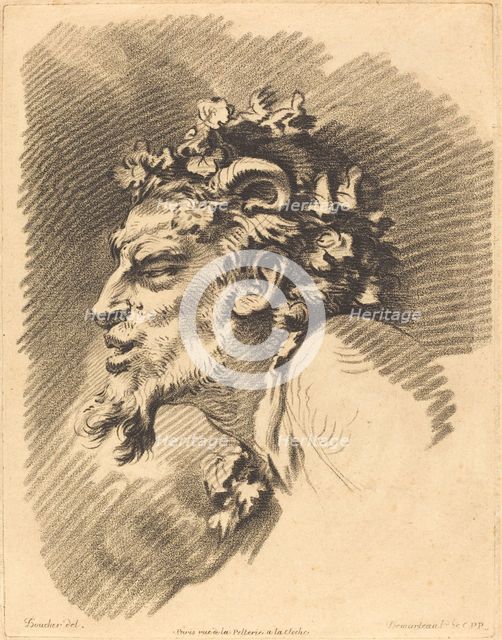 Head of a Faun. Creator: Gilles Demarteau.