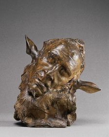 Head of a Faun, probably 1885. Creator: Jean-Joseph Carriès