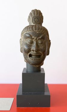 Head of a Guardian King, n.d., style of Tang dynasty (618-907). Creator: Unknown