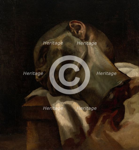Head of a Guillotined Man, 1818/19. Creator: Theodore Gericault.