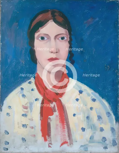 Head of a Gypsy, 1909. Creator: James Dickson Innes.