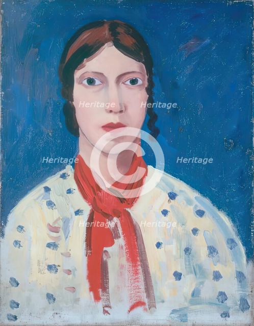Head of a Gypsy, 1909. Creator: James Dickson Innes.