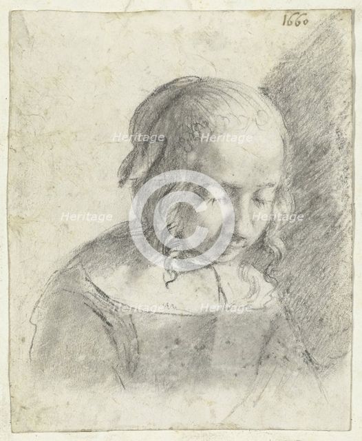 Head of a girl, 1660. Creator: Moses ter Borch.