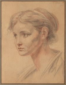 Head of a Girl, 1763. Creator: Jean-Baptiste Greuze (French, 1725-1805)