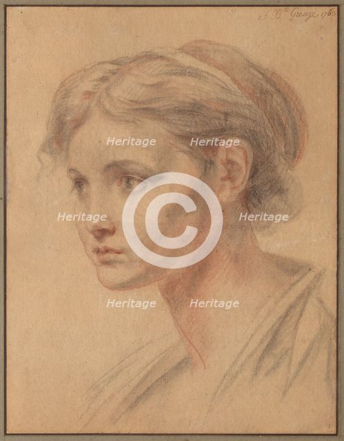Head of a Girl, 1763. Creator: Jean-Baptiste Greuze (French, 1725-1805).
