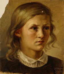 Head of a Girl, 1854. Creator: Karl Anders Ekman