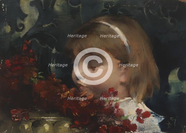 Head of a Girl, 1882. Creator: Helene Schjerfbeck.