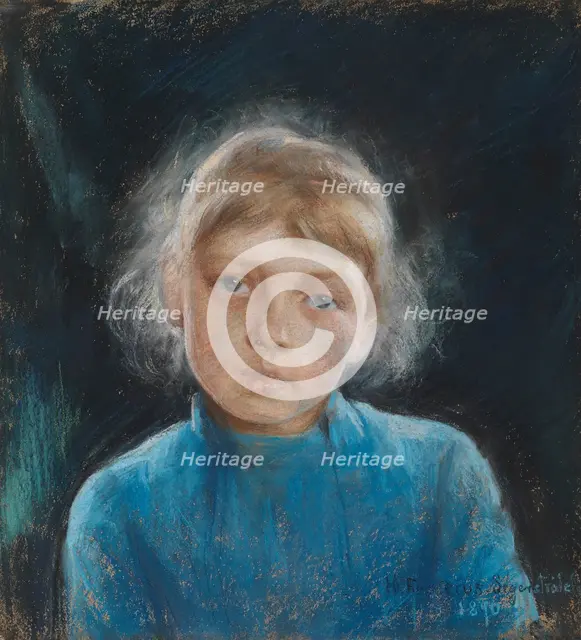 Head of a girl, 1890. Creator: Hanna Frosterus-Segerstrale.