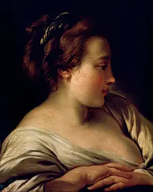 Head of a Girl 18th century. Artist: François Boucher