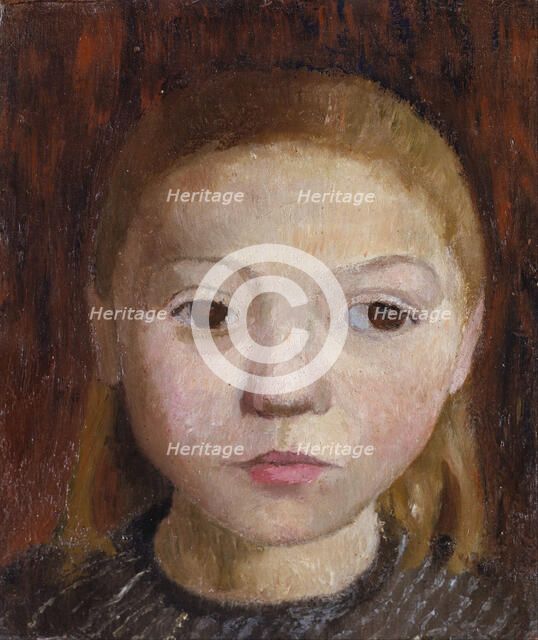 Head of a Girl. Artist: Modersohn-Becker, Paula (1876-1907)