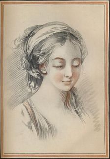 Head of a Girl c1746. Artist: Francois Boucher