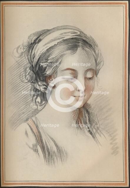 'Head of a Girl', c1746. Artist: Francois Boucher.