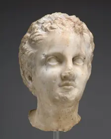 Head of a Girl from a Grave Naiskos, about 320 BC. Creator: Unknown