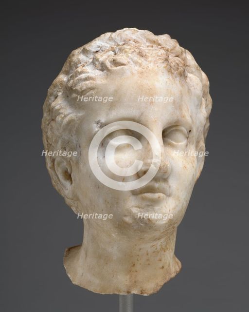 Head of a Girl from a Grave Naiskos, about 320 BC. Creator: Unknown.