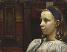 Head of a Girl, Little Anna, 1897. Creator: Akseli Gallen-Kallela