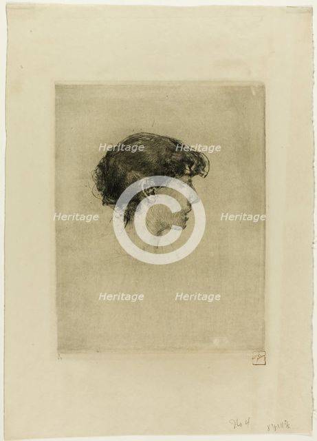 Head of a Girl, Profile, n.d. Creator: Robert Frederick Blum.