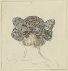 Head of a girl with a cap, seen from behind, c1771-1772. Creator: Georg Melchior Kraus