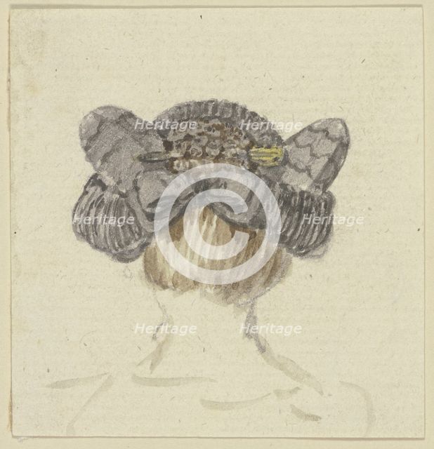 Head of a girl with a cap, seen from behind, c1771-1772. Creator: Georg Melchior Kraus.