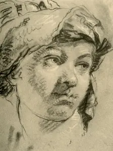 Head of a Girl with a Turban mid 18th century, (1928). Artist: Giovanni Battista Tiepolo