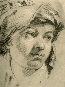 Head of a Girl with a Turban mid 18th century, (1928). Artist: Giovanni Battista Tiepolo