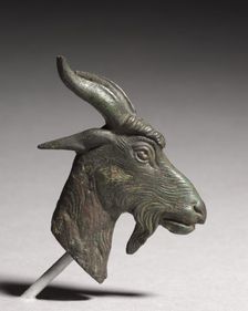 Head of a Goat, 300-100 BC. Creator: Unknown