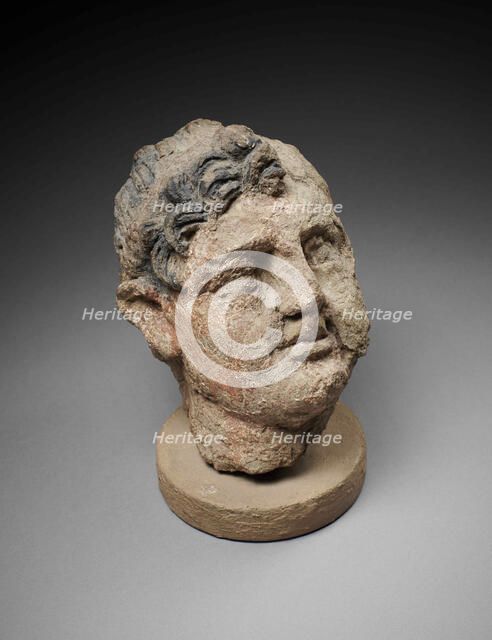 Head of a Greco-Bactrian ruler. From the Oxus Temple, Takht-i Sangin, 3-2 century BC. Creator: Central Asian Art.