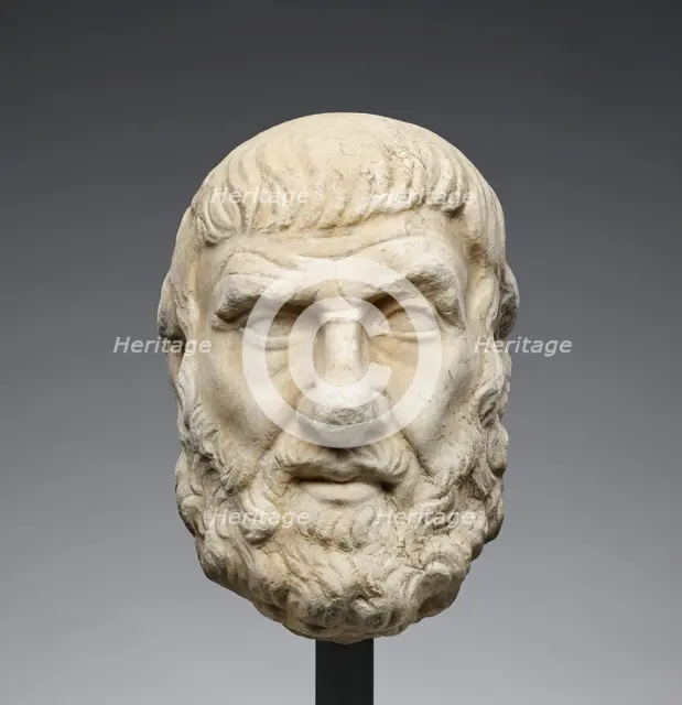 Head of a Greek Philosopher or Poet, 2nd century A.D. Creator: Unknown.