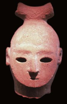 Head of a Haniwa tomb figure, 6th century