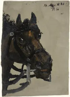 Head of a horse, 1881. Creator: Richard Roland Holst