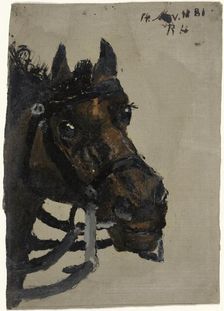 Head of a horse, 1881. Creator: Richard Roland Holst