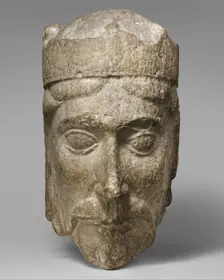 Head of a King, French, ca. 1150-75. Creator: Unknown