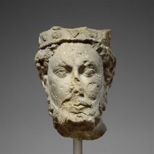 Head of a King, French, ca. 1180. Creator: Unknown