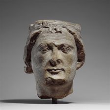 Head of a King, French, ca. 1220-30. Creator: Unknown