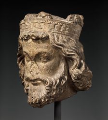 Head of a King, French, ca. 1230-35. Creator: Unknown