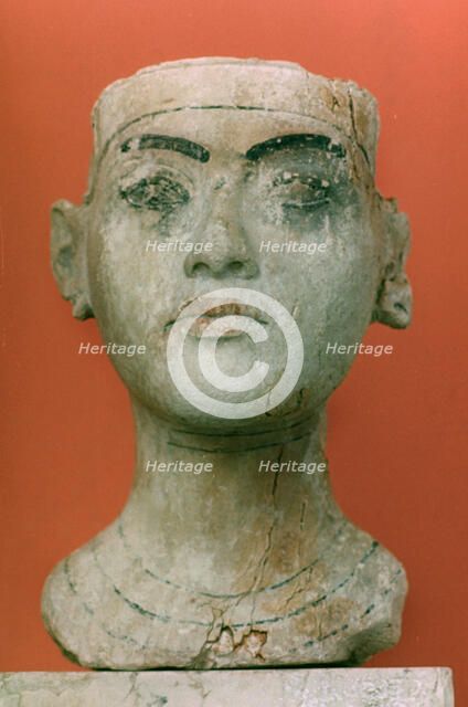 Head of a King, Tutankhamen, Egyptian. Artist: Unknown