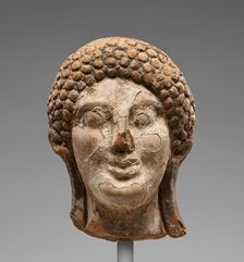 Head of a Kore, about 500 BC. Creator: Unknown