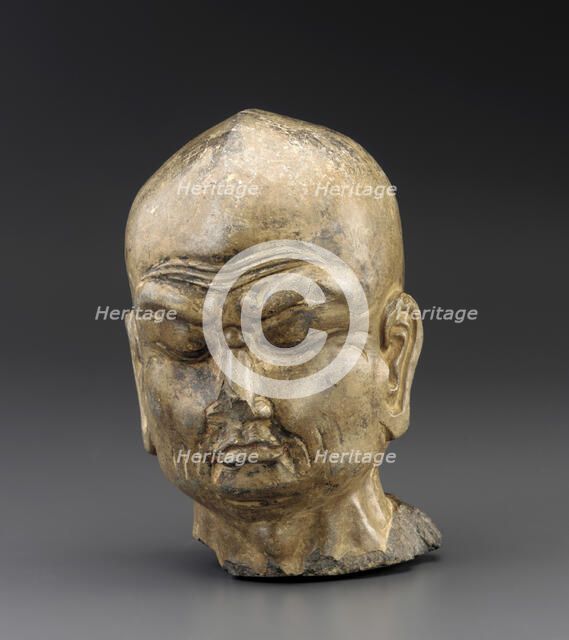 Head of a Luohan, Tang dynasty, ca. 700-750. Creator: Unknown.
