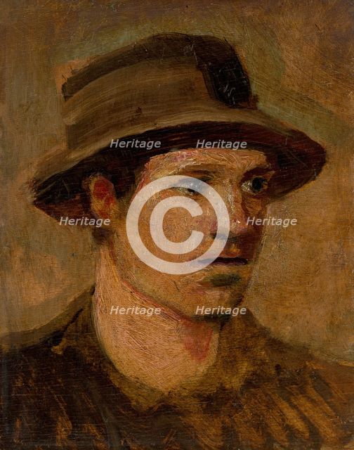 Head of a Labourer, 1905-1910. Creator: Ladislav Mednyanszky.