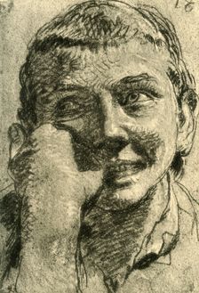 Head of a Laughing Boy mid 18th century, (1928). Artist: Giovanni Battista Tiepolo